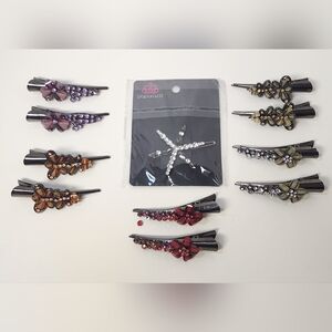 Bundle Of 6 Paparazzi Beak Metal Barrett Hair Clips